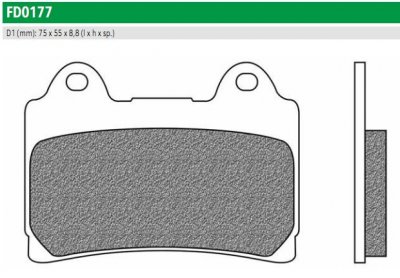 Newfren FD0177BT Тормозные колодки дисковые мото ROAD TOURING ORGANIC (FDB662P) 