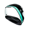 AGV Шлем K6 MINIMAL BLACK/PEARL WHITE/AQUA