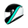 AGV Шлем K6 MINIMAL BLACK/PEARL WHITE/AQUA