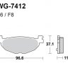 Тормозные колодки WRP WG-7412-F8 (FDB2200 / FA408)