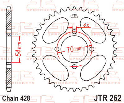 Звезда задняя JTR262.40