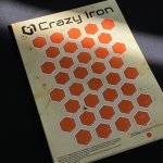 CRAZY IRON Наклейка на бак боковая HONEY, оранжевая