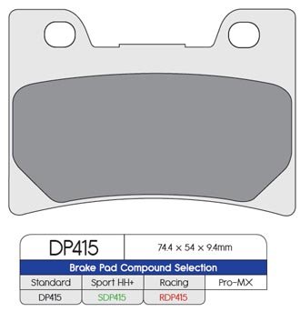 Тормозные колодки DP Brakes DP415 синтетические