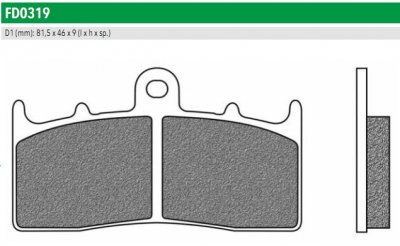 Newfren FD0319TS Тормозные колодки дисковые ROAD TOURING SINTERED (FDB2124ST)