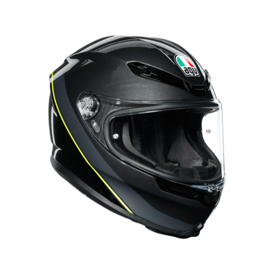 AGV Шлем K6 MINIMAL GUNMET/BLACK/YELLOW FL