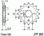 Звезда передняя JTF293.14