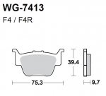 Тормозные колодки WRP WG-7413-F4 (FDB2182 / FA373)