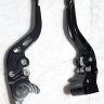 Короткие рычаги тормоза-сцепления Kawasaki Ninja 250 R / Ninja 300 R / Ninja 400 R / Z400 чёрные
