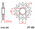 JT Звезда передняя JTF406.15