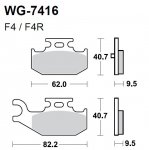 Тормозные колодки WRP WG-7416-F4 (FA428)