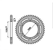 Звезда задняя PBR 3552 40 C45 (JTR5.40)