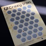 CRAZY IRON Наклейка на бак боковая HONEY, серебро