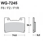 Тормозные колодки WRP WG-7245-F2 (FDB666 / FA160)