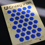 CRAZY IRON Наклейка на бак боковая HONEY, синяя