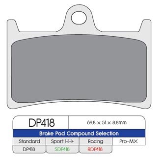 Тормозные колодки DP Brakes DP418 синтетические