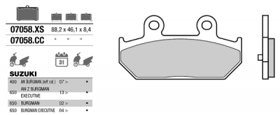 Brembo 07058 колодки тормозные (FDB2173)