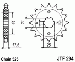 Звезда передняя JTF294.15