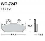 Тормозные колодки WRP WG-7247-F2 (FDB663 / FA124)