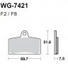 Тормозные колодки WRP WG-7421-F2 (FDB2201 / FA062 / FA399)
