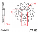 Звезда передняя JTF313.15