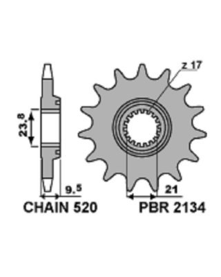 Звезда передняя PBR 2134 C13 18NC (JTF284.13)