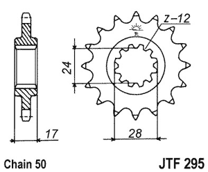 Звезда передняя JTF295.15