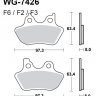 Тормозные колодки WRP WG-7426-F2 (FDB2097 / FA400 / FA434)