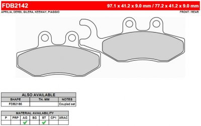 Ferodo FDB2142EF Тормозные колодки дисковые