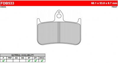 FDB533ST Ferodo тормозные колодки