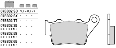 Brembo 07BB0235 колодки тормозные (FDB2005)