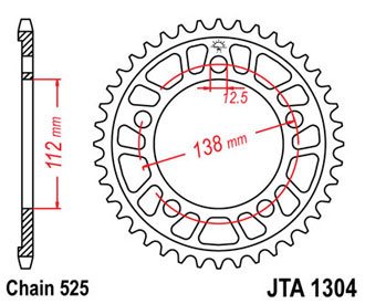 Звезда задняя JTA1304.44