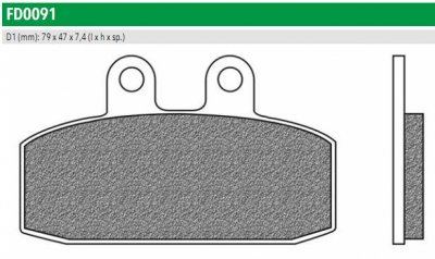Newfren FD0091BT Тормозные колодки дисковые ROAD TOURING ORGANIC (FDB438P)