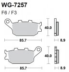 Тормозные колодки WRP WG-7257-F3 (FDB754 / FA174)