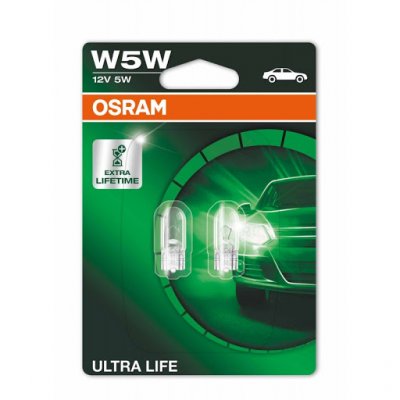 Osram Лампа головного света W5W W2.1x9.5d 12V5W 3200K 2шт.