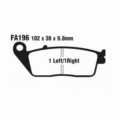Тормозные колодки органические для скутера EBC SFA196