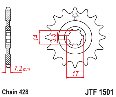 Звезда передняя JTF1501.14