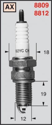 Champion Свеча зажигания RAX92YC (DPR7EA-9)