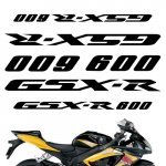 CRAZY IRON Комплект наклеек "SUZUKI GSXR600" серебристый