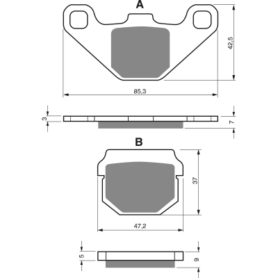 Тормозные колодки для мотоциклов GOLDfren 047 K5