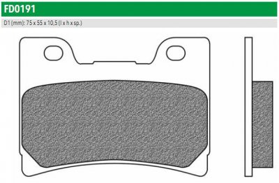 Newfren FD0191BT Тормозные колодки дисковые мото ROAD TOURING ORGANIC (FDB666P) 