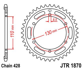 Звезда задняя JTR1870.44