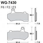 Тормозные колодки WRP WG-7430-F2 (FDB2210)
