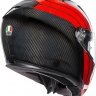 AGV Шлем SPORTMODULAR STRIPES CARBON/RED