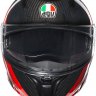 AGV Шлем SPORTMODULAR STRIPES CARBON/RED