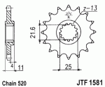 Звезда передняя JTF1581.14