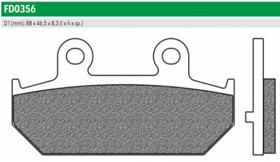 Newfren FD0356SE Тормозные колодки дисковые SCOOTER ELIT SINTERED (FDB2173SM)