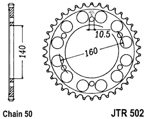 Звезда задняя JTR502.48