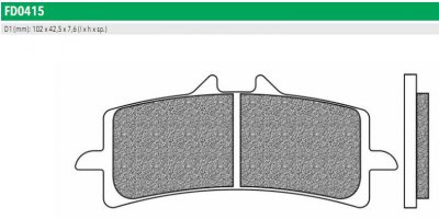 Newfren FD0415SP Тормозные колодки дисковые ROAD TTPRO SINTERED (FDB2218/FDB2260ST)