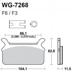 Тормозные колодки WRP WG-7268-F3 (FDB485 / FA201)