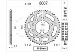 Звезда задняя Ognibene 8007-R41 (JTR1332.41) с демпфером